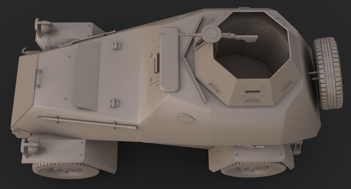 BA 64 Clay Mental Ray 3D model_5