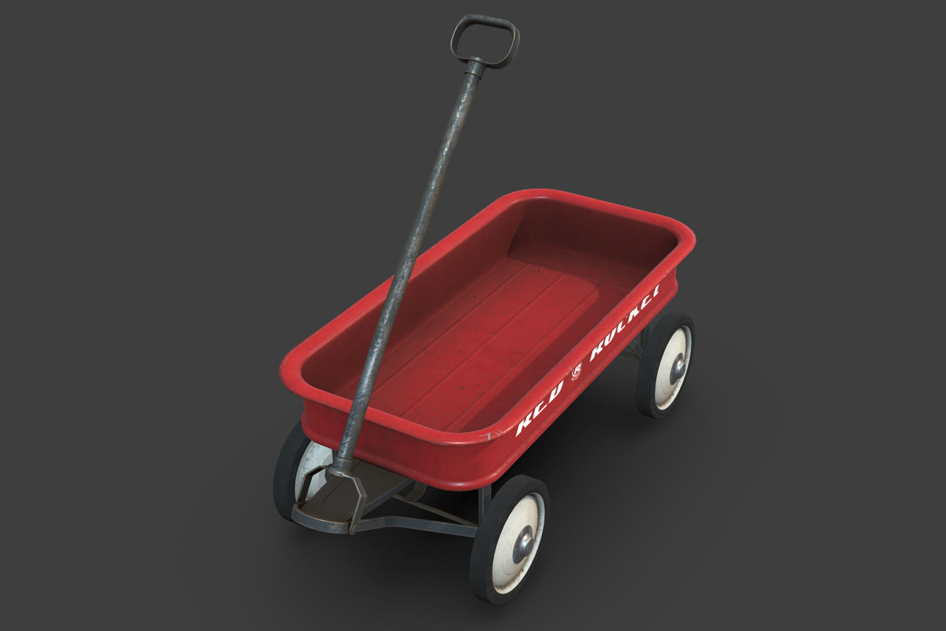 Toy Cart Low-poly 3D model_6
