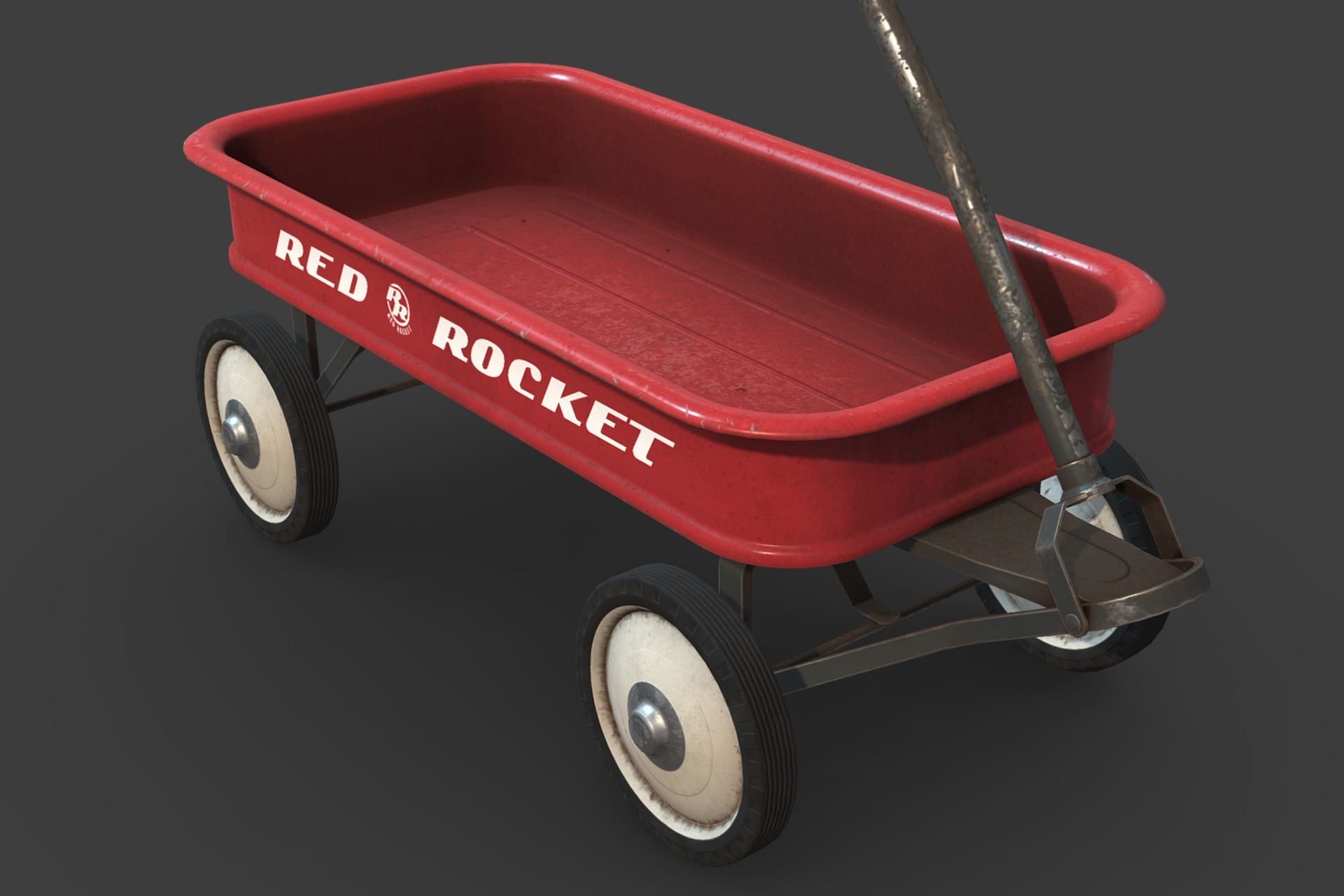 Toy Cart Low-poly 3D model_9