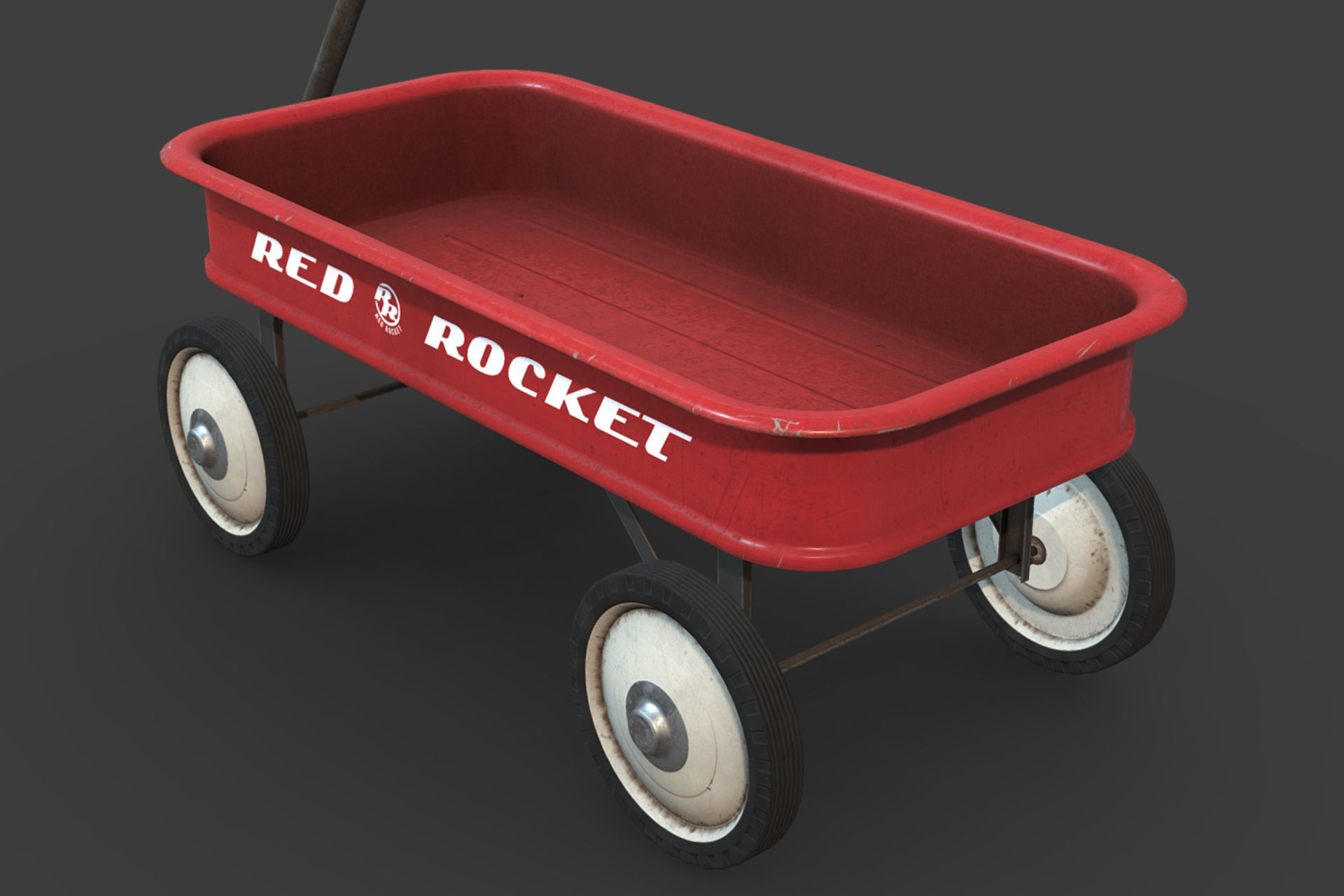 Toy Cart Low-poly 3D model_8