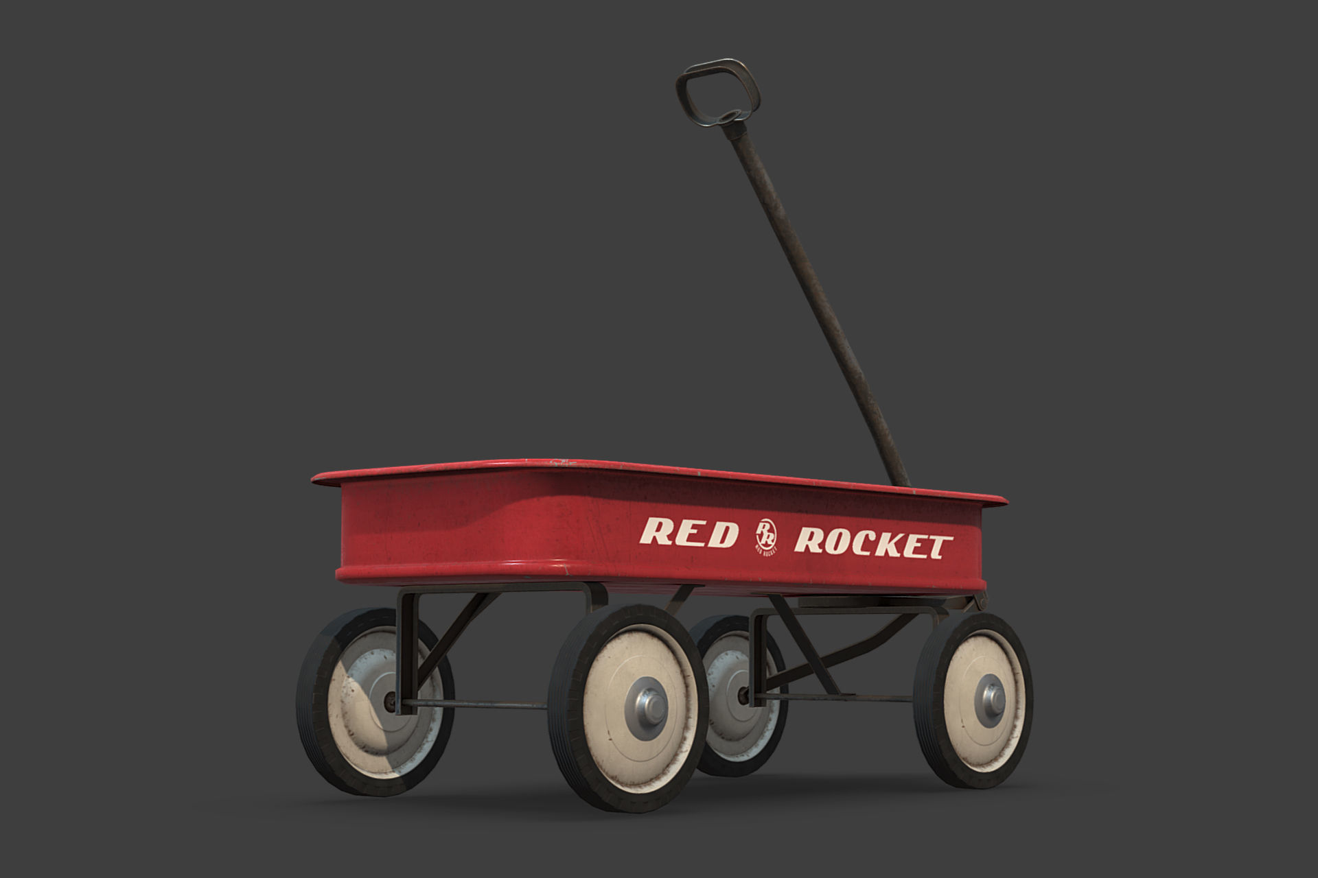 Toy Cart Low-poly 3D model_2