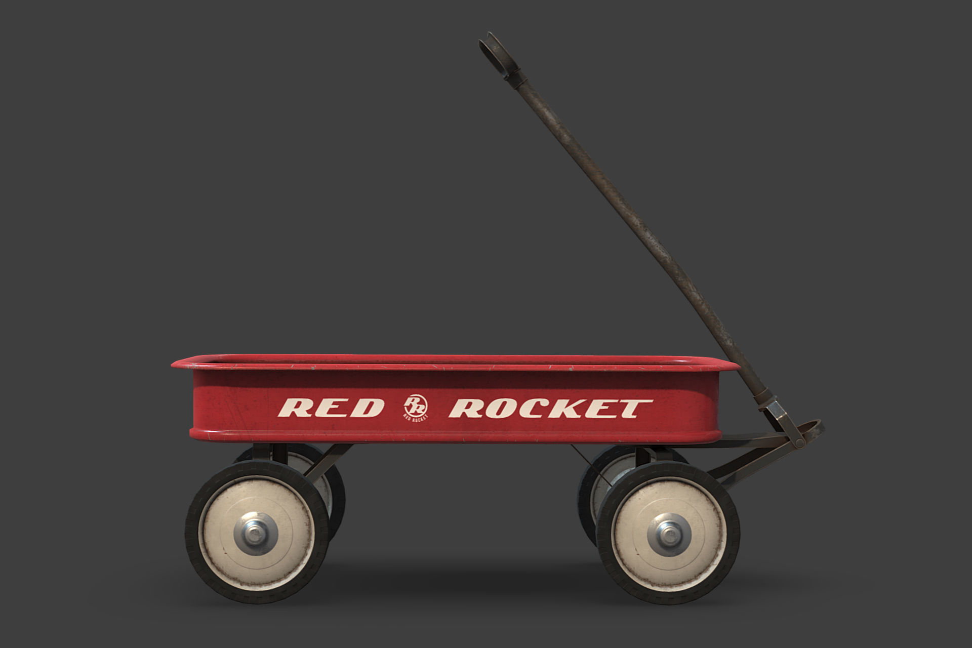 Toy Cart Low-poly 3D model_4