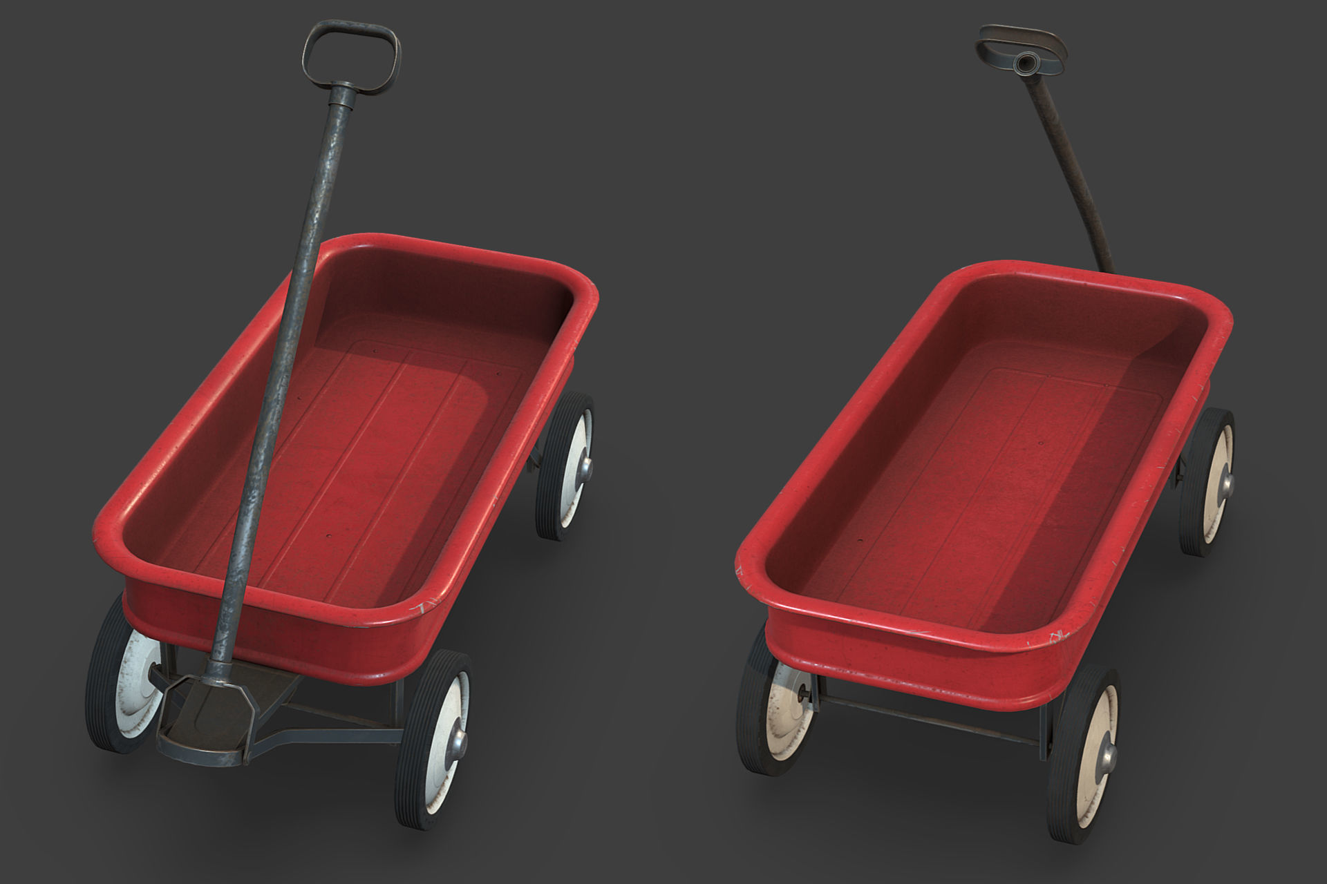 Toy Cart Low-poly 3D model_10