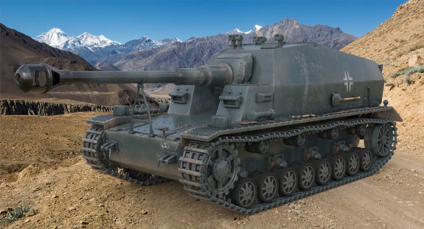 Tank K18 Auf Panzer Vray  3D model_1