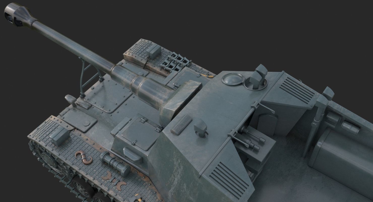 Tank K18 Auf Panzer Vray  3D model_14