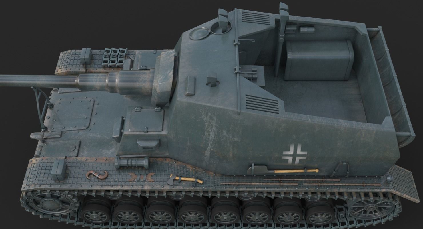 Tank K18 Auf Panzer Vray  3D model_7