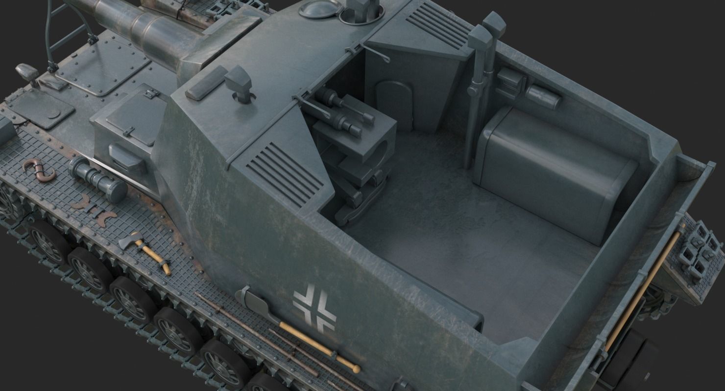Tank K18 Auf Panzer Vray  3D model_15