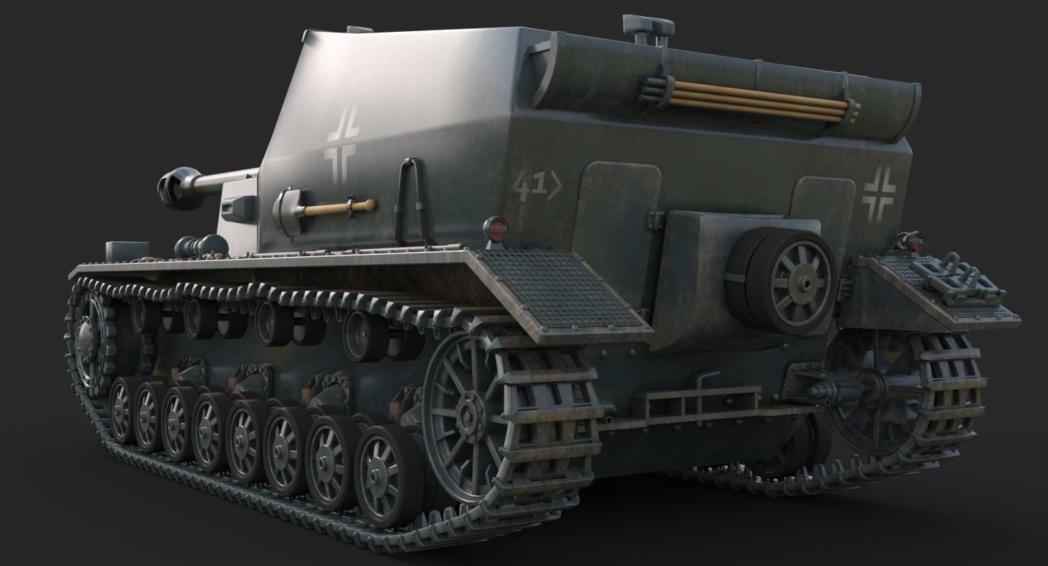 Tank K18 Auf Panzer Vray  3D model_5