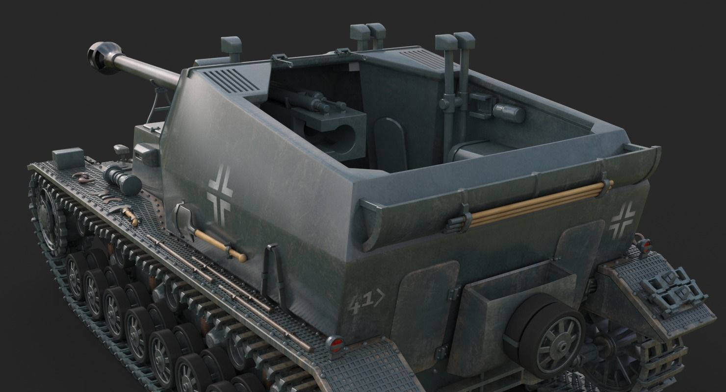 Tank K18 Auf Panzer Vray  3D model_8