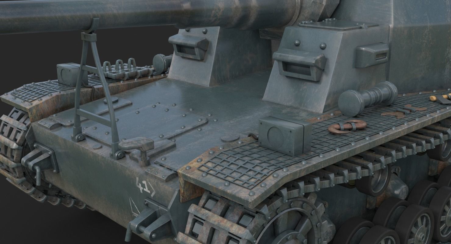 Tank K18 Auf Panzer Vray  3D model_11