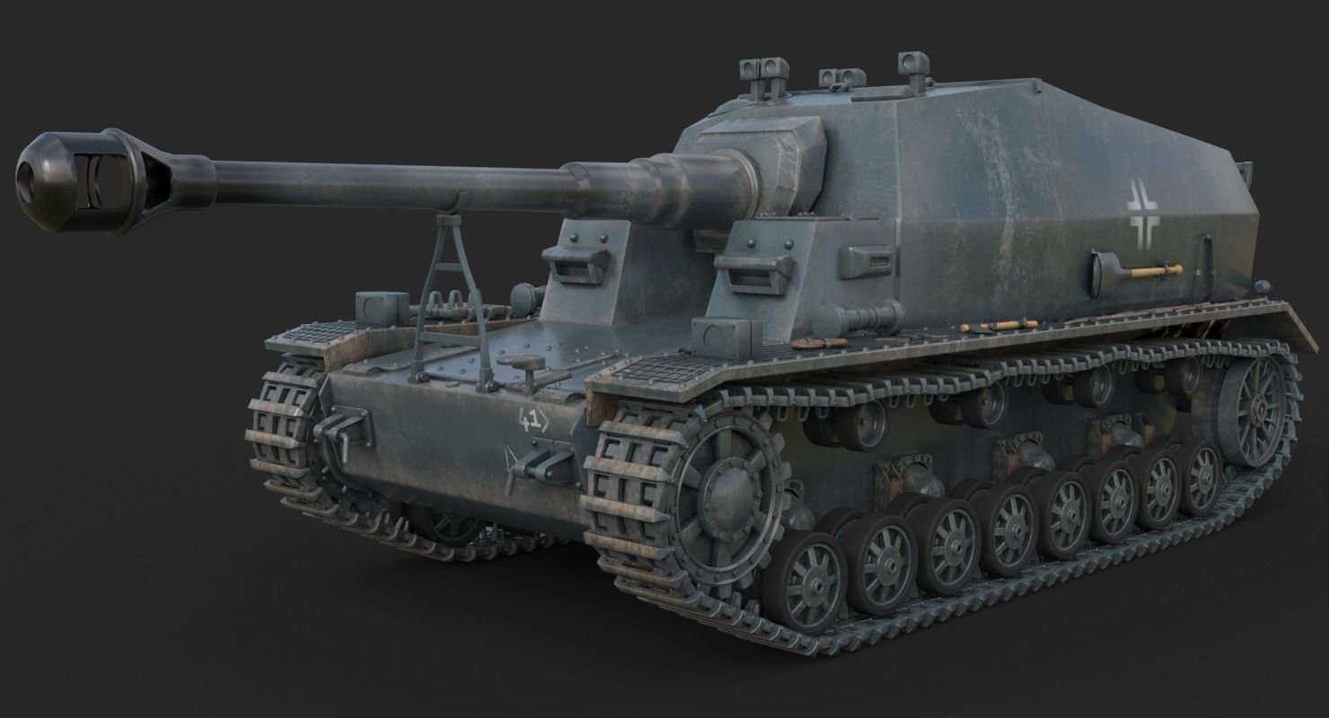 Tank K18 Auf Panzer Vray  3D model_2