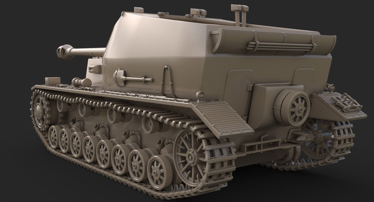 Tank K18 Auf Panzer Vray  3D model_20