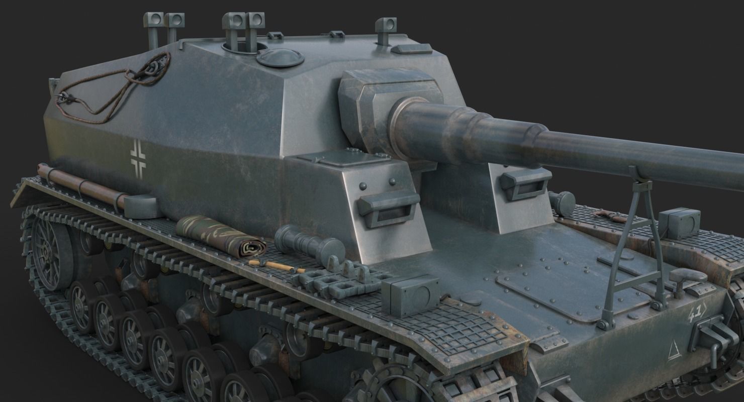 Tank K18 Auf Panzer Vray  3D model_10