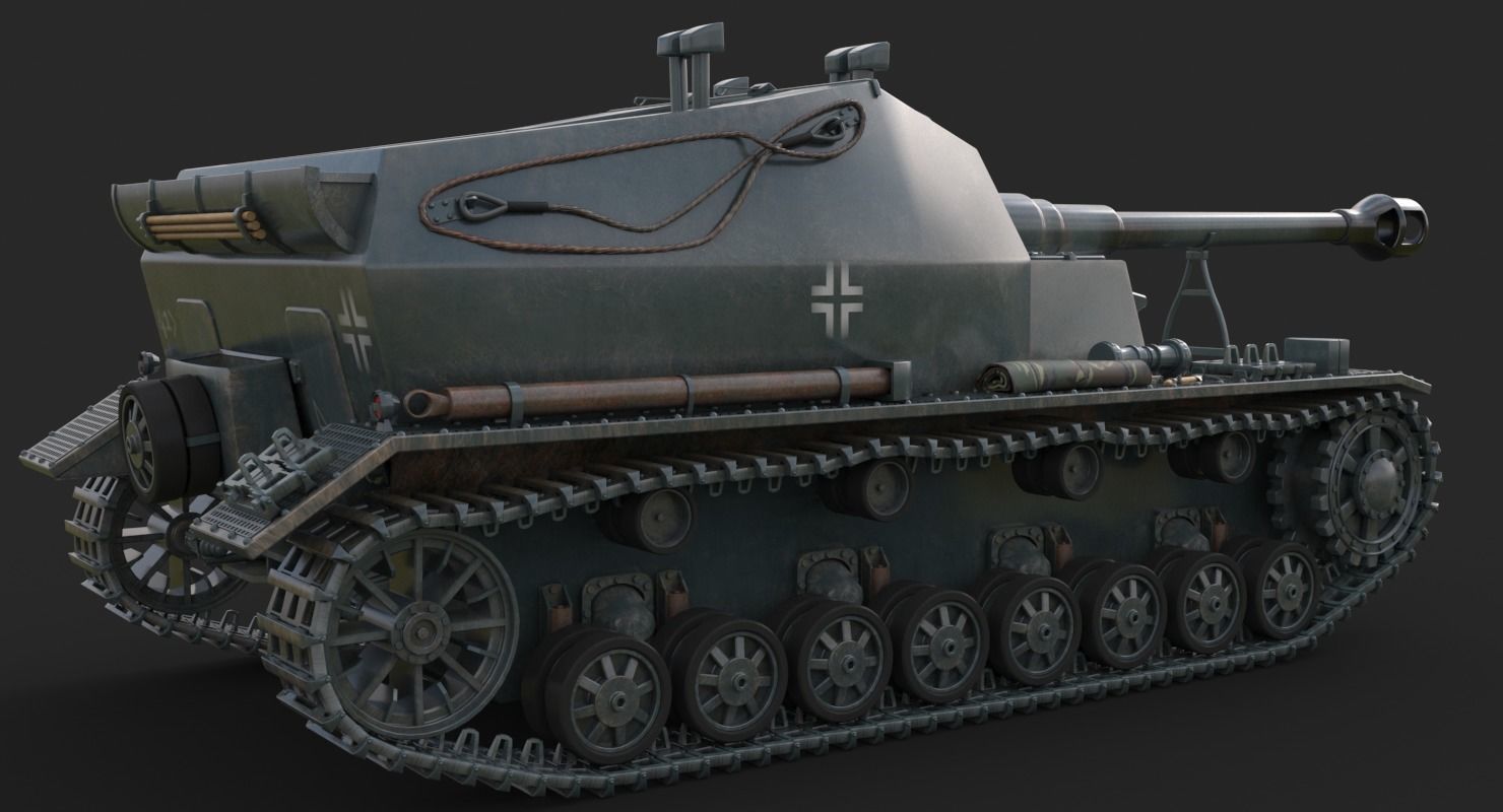 Tank K18 Auf Panzer Vray  3D model_6