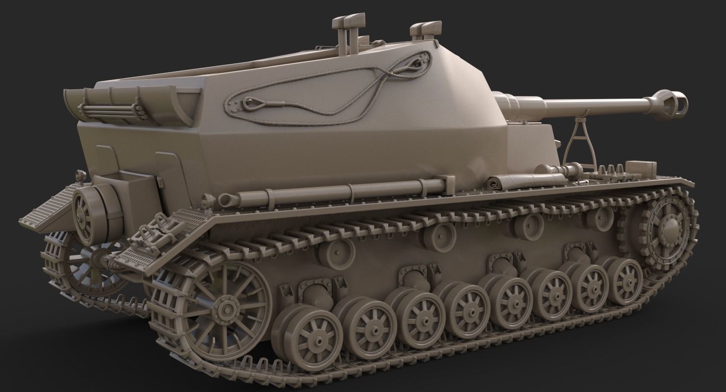 Tank K18 Auf Panzer Vray  3D model_21