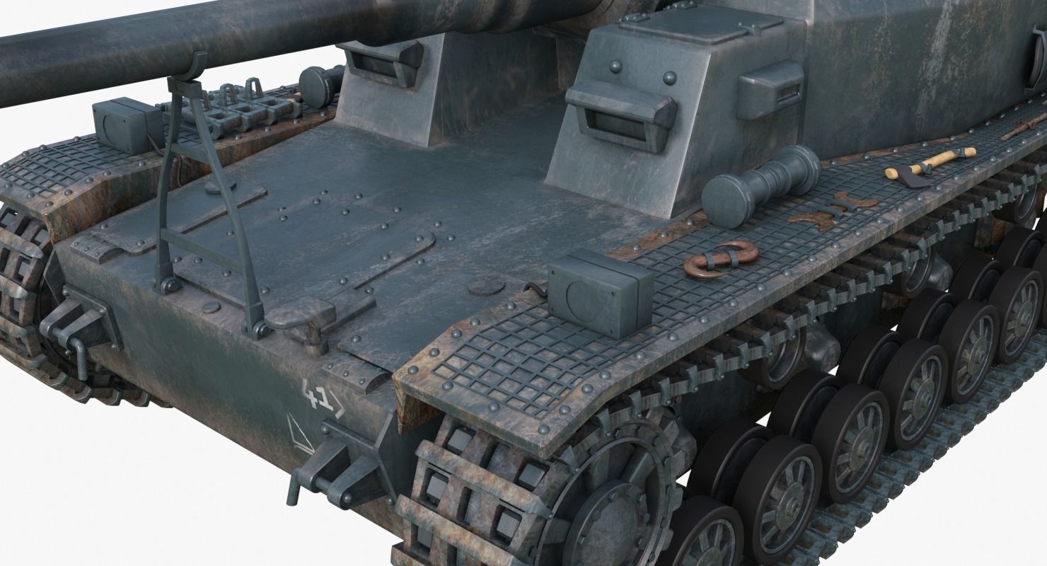 Tank K18 Auf Panzer Mental Ray  3D model_10