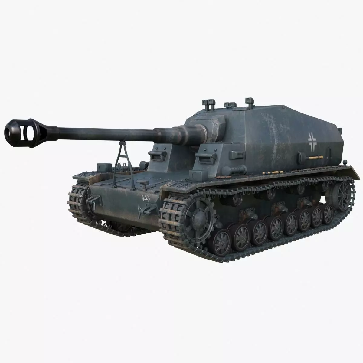Tank K18 Auf Panzer Mental Ray  3D model_0