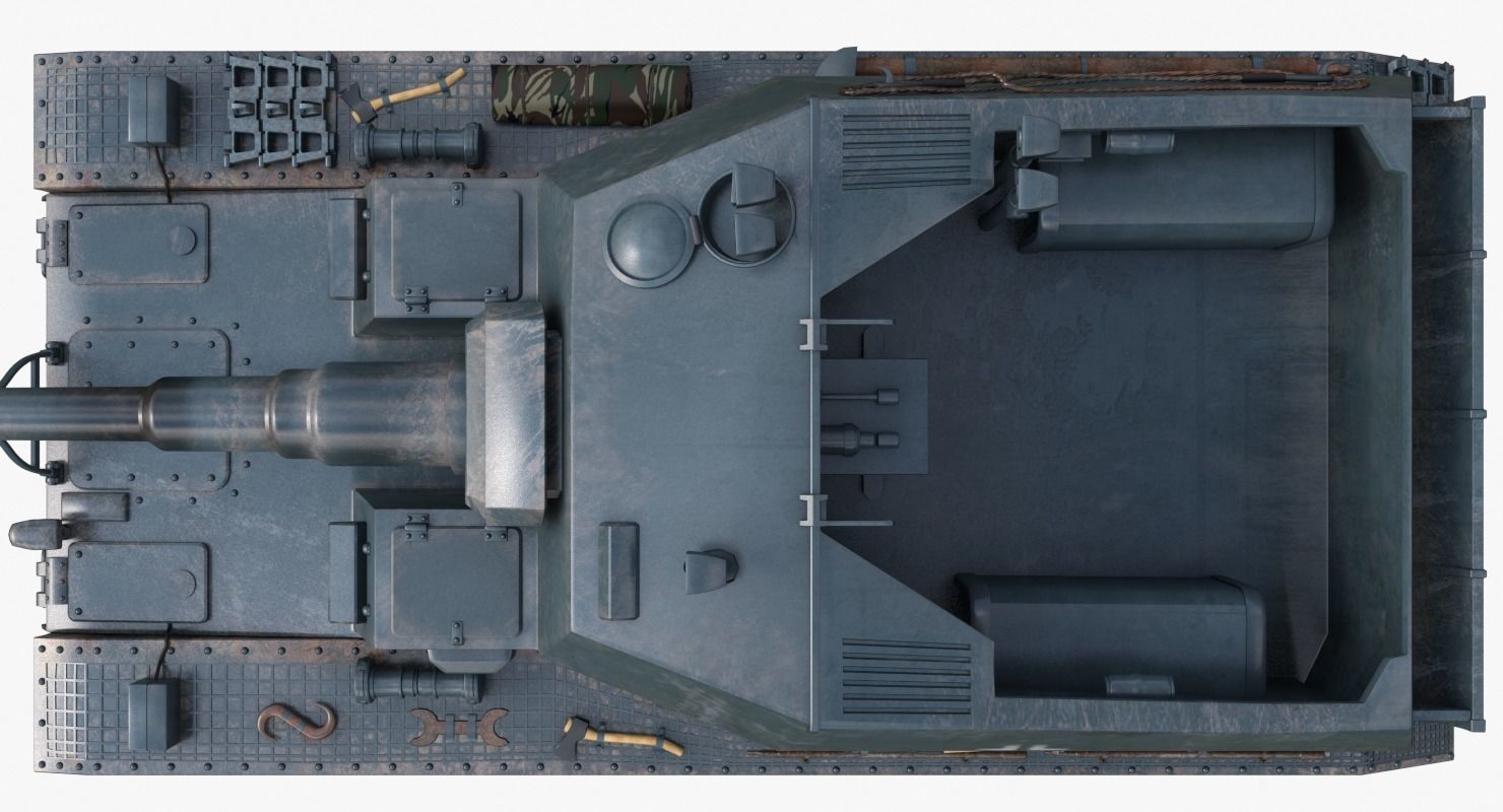 Tank K18 Auf Panzer Mental Ray  3D model_11