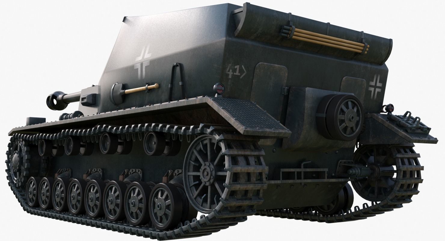 Tank K18 Auf Panzer Mental Ray  3D model_4