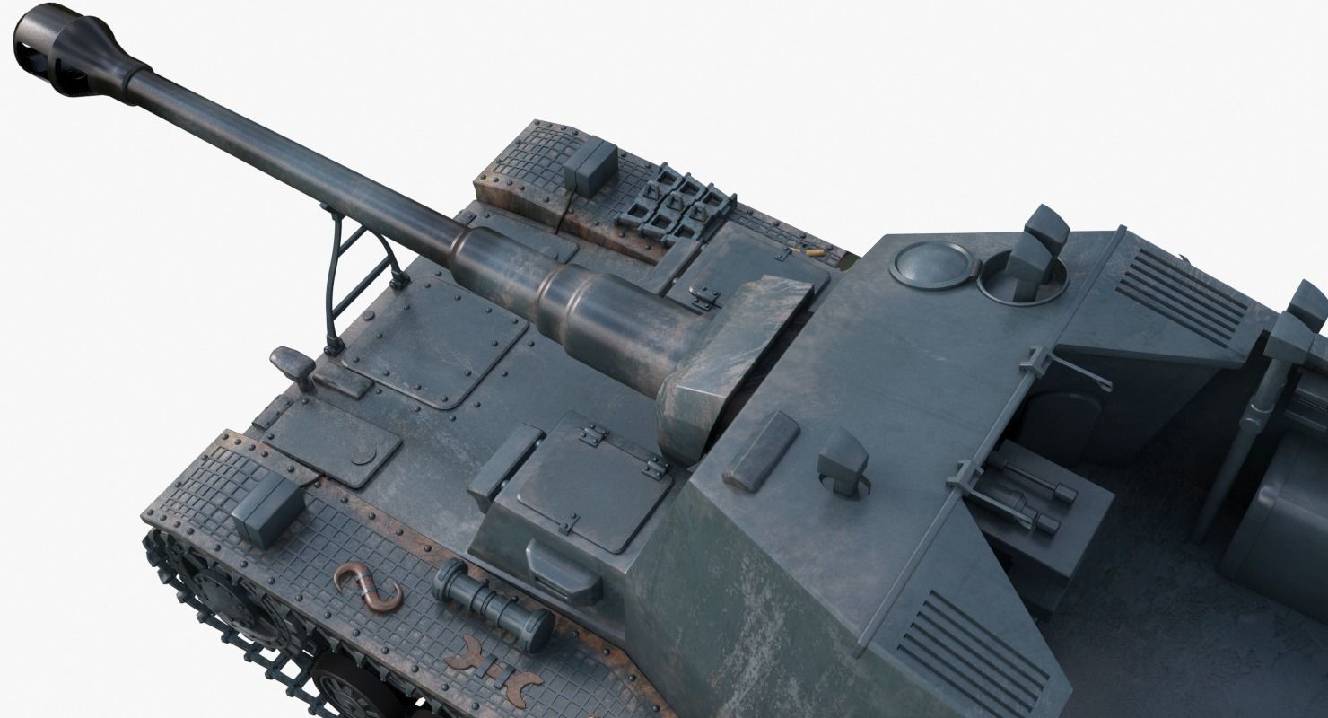 Tank K18 Auf Panzer Mental Ray  3D model_13