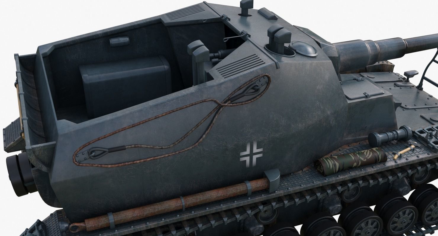 Tank K18 Auf Panzer Mental Ray  3D model_8