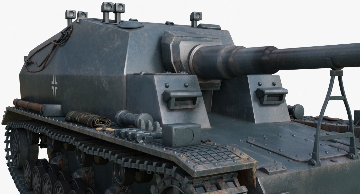 Tank K18 Auf Panzer Mental Ray  3D model_9