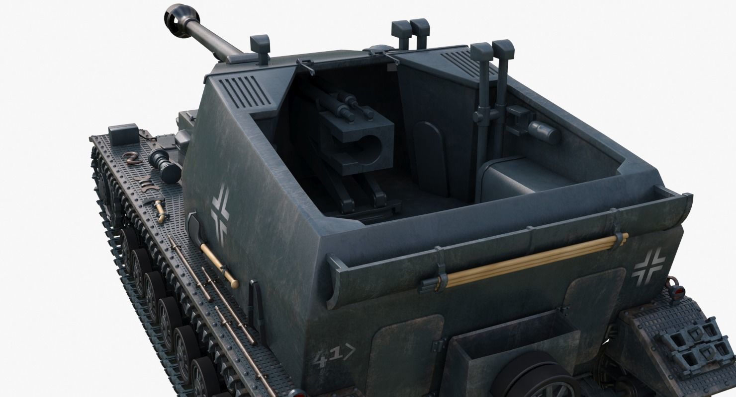 Tank K18 Auf Panzer Mental Ray  3D model_7