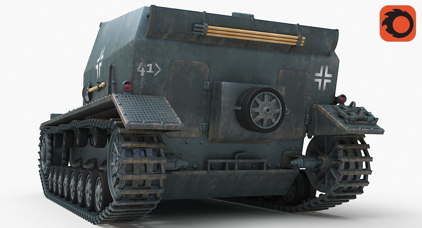 Tank K18 Auf Panzer Corona 3D model_7