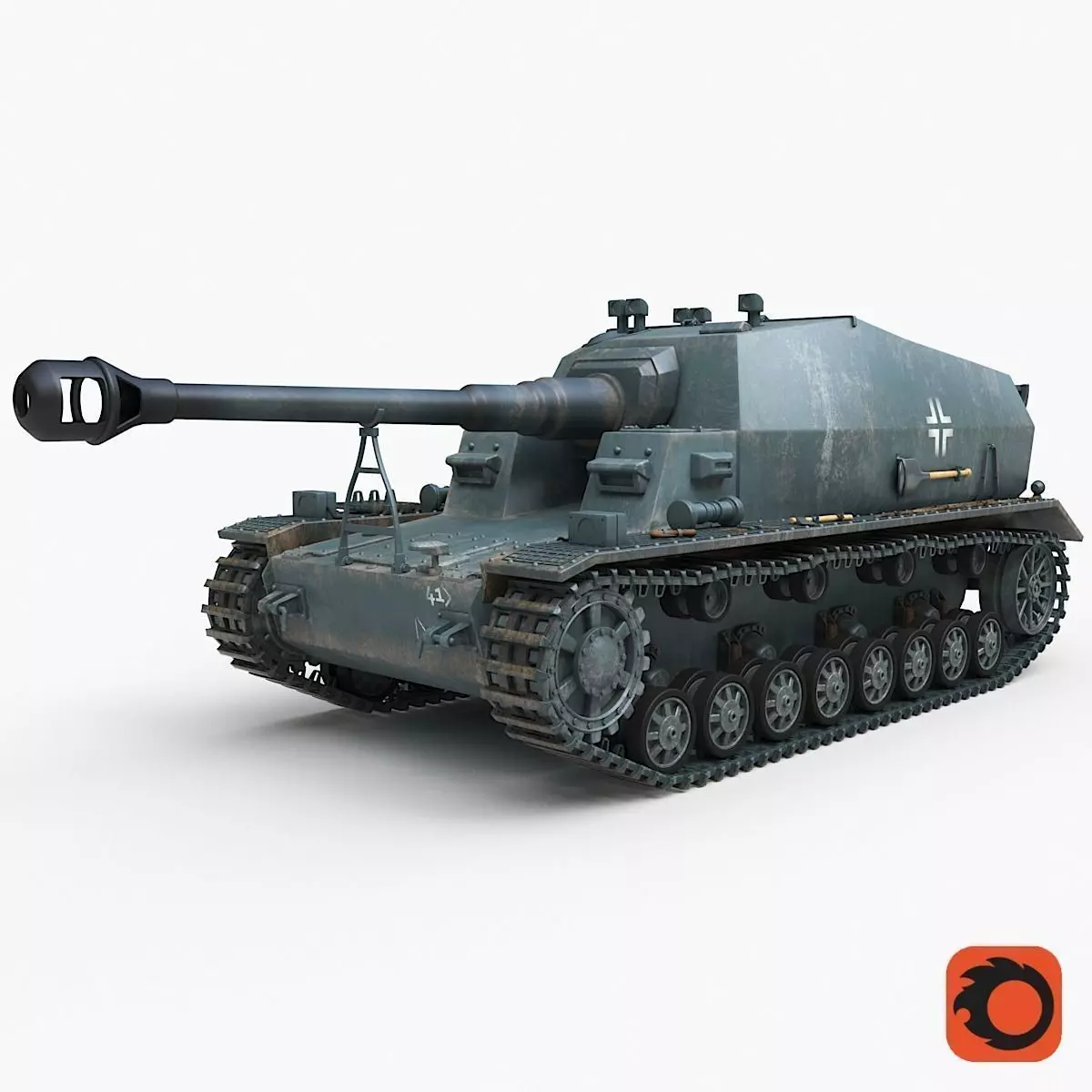Tank K18 Auf Panzer Corona 3D model_0