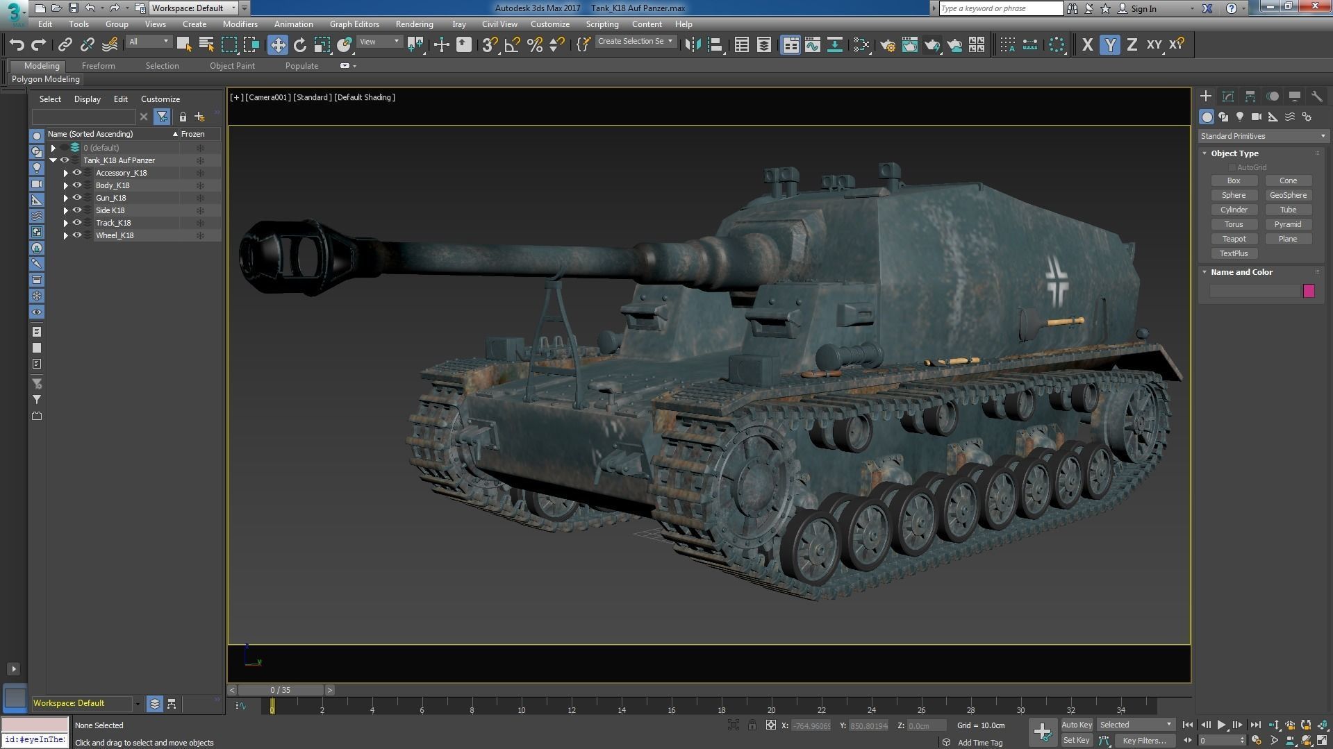 Tank K18 Auf Panzer Corona 3D model_23