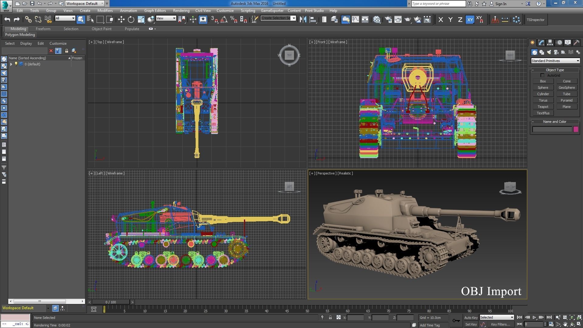 Tank K18 Auf Panzer Clay Mental Ray 3D model_26