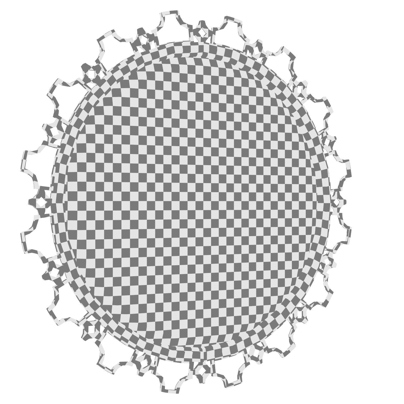 Domaine Blanc Round Mirror 374-333 3D model_3