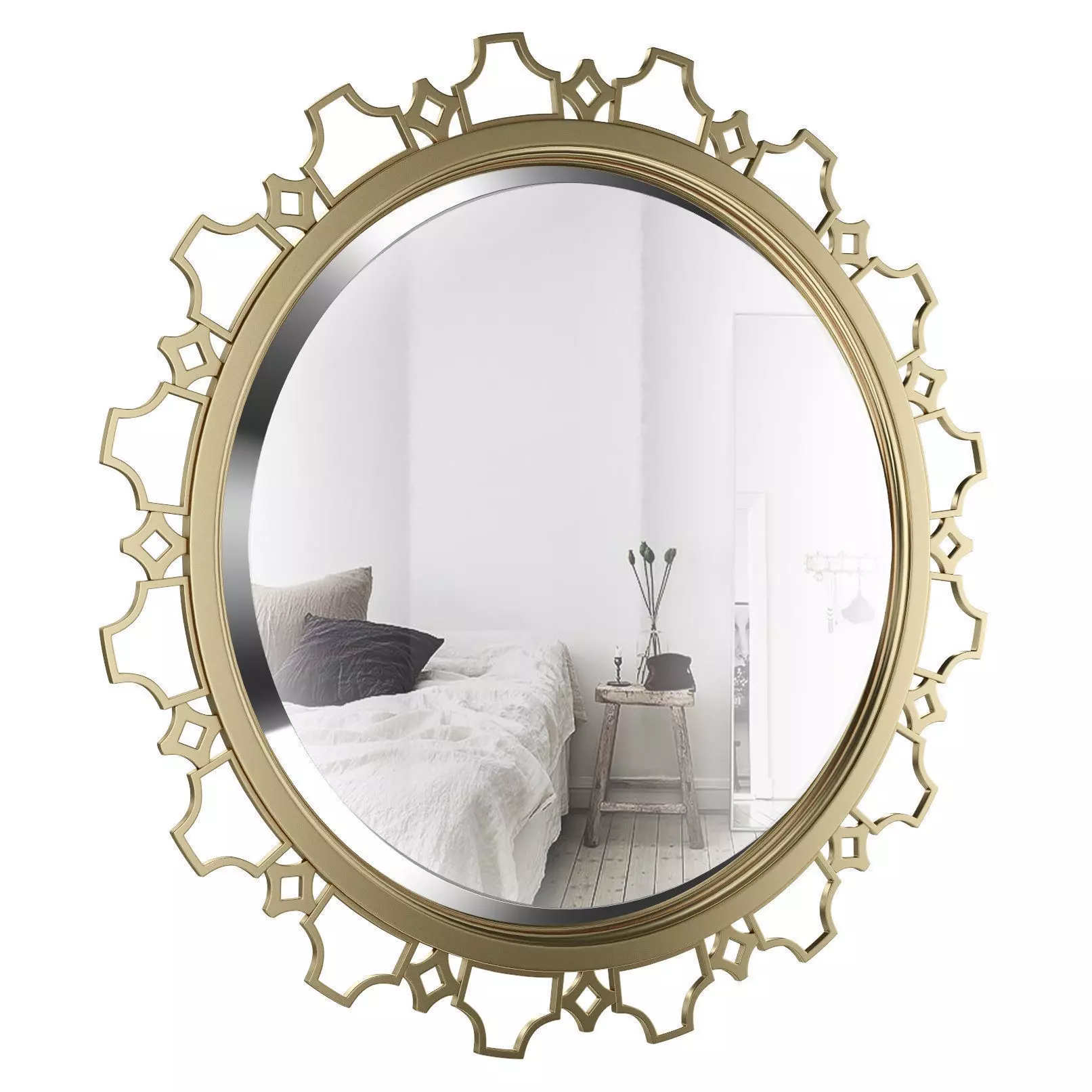 Domaine Blanc Round Mirror 374-333 3D model_0