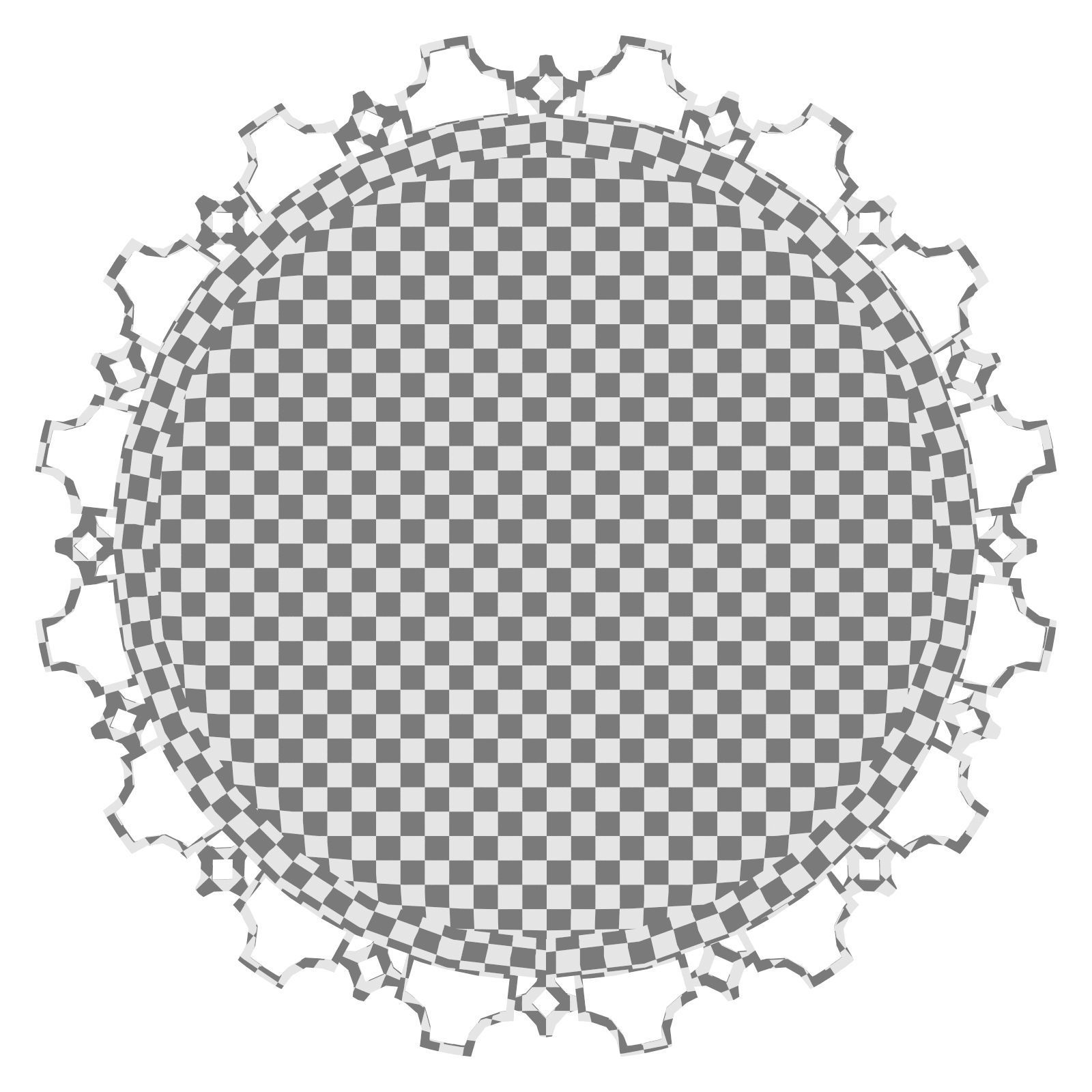 Domaine Blanc Round Mirror 374-333 3D model_4