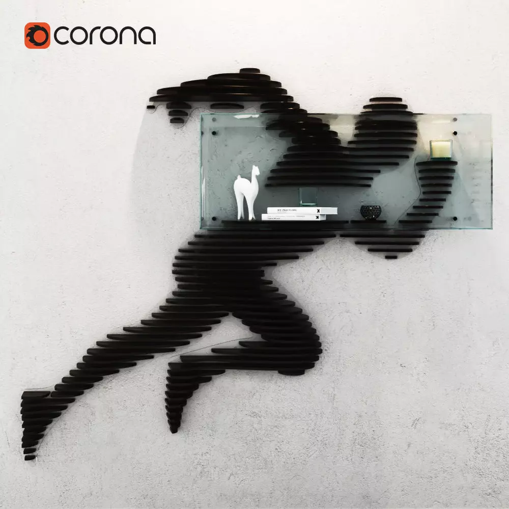 SHELF RUNING MAN 3D model_0
