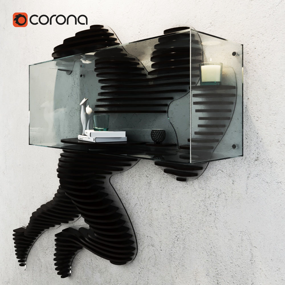 SHELF RUNING MAN 3D model_1