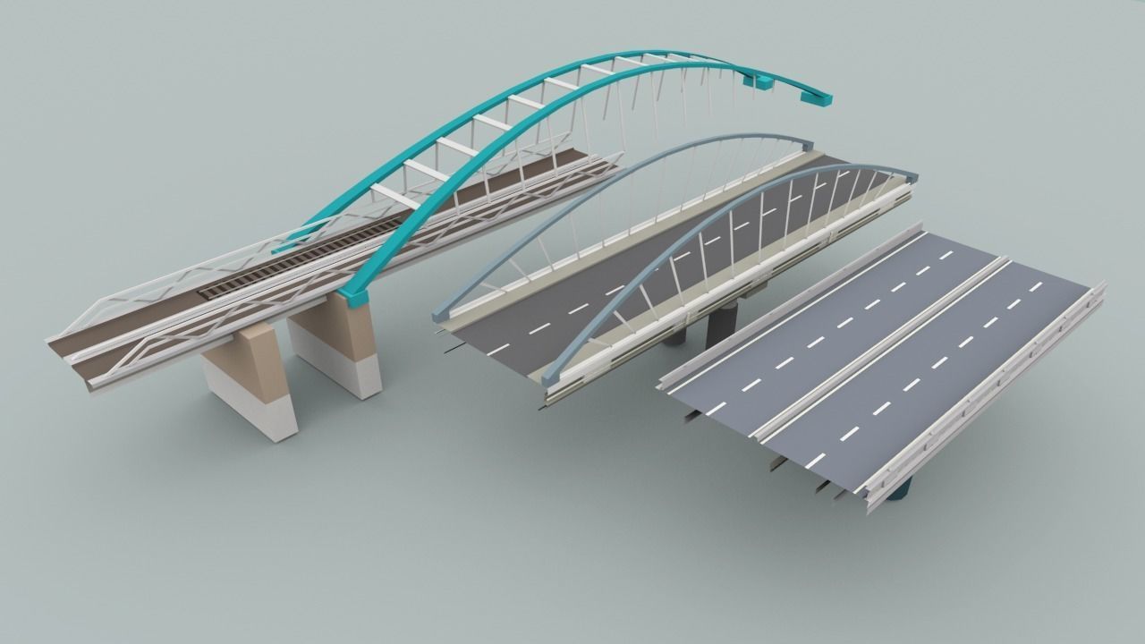 Lowpoly City Collection military base in desert Low-poly 3D model_13