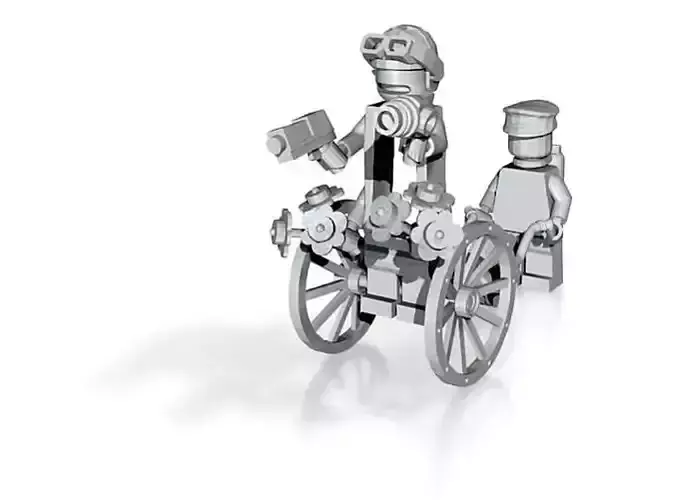 fantasy-attack-vehicle lego robot in wheeled carriage