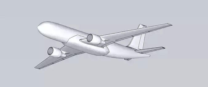 Simple 3D Aircraft Free low-poly 3D model