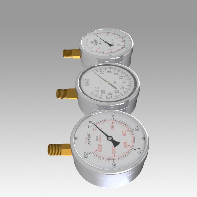 Pressure Gauge 3D model_3