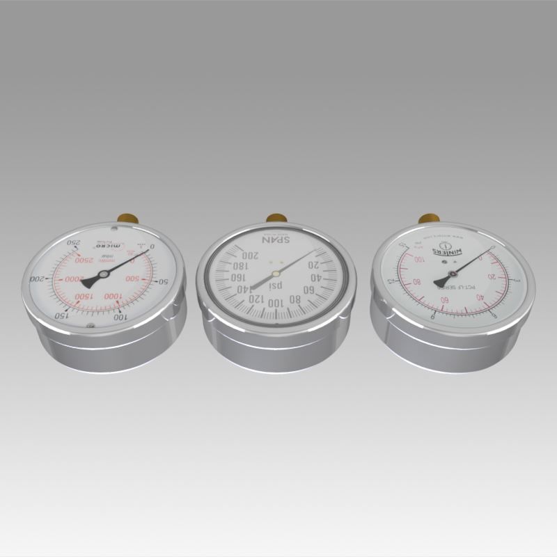 Pressure Gauge 3D model_5