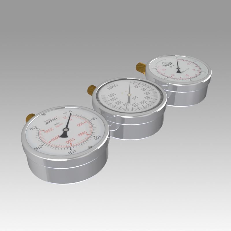 Pressure Gauge 3D model_4