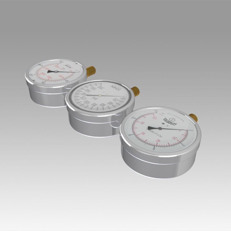 Pressure Gauge 3D model_6
