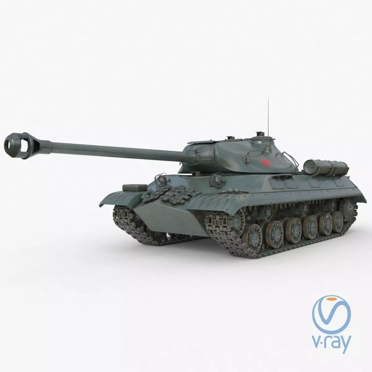 Tank IS 3M Vray 3D model_0