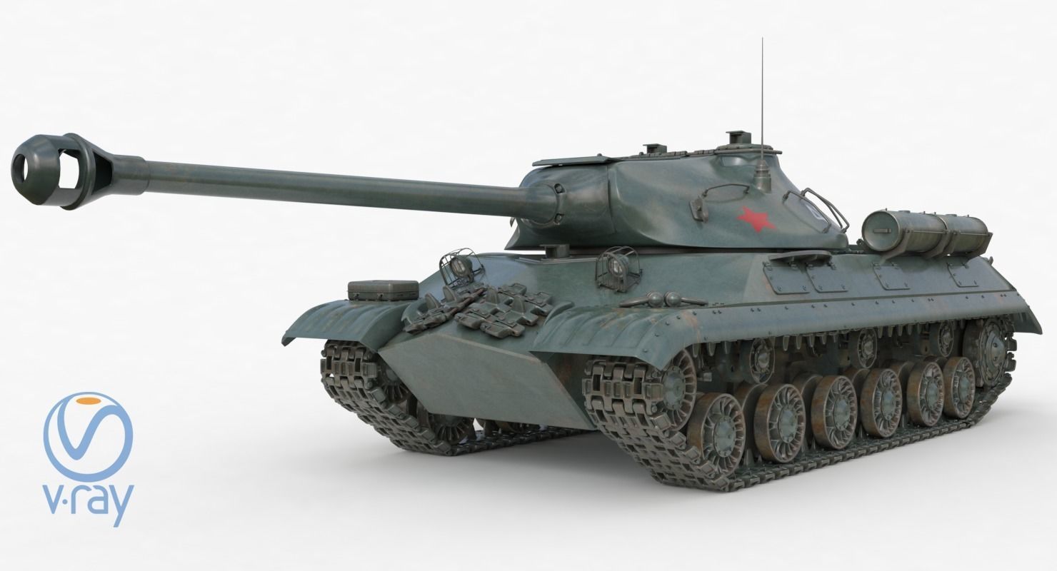 Tank IS 3M Vray 3D model_1