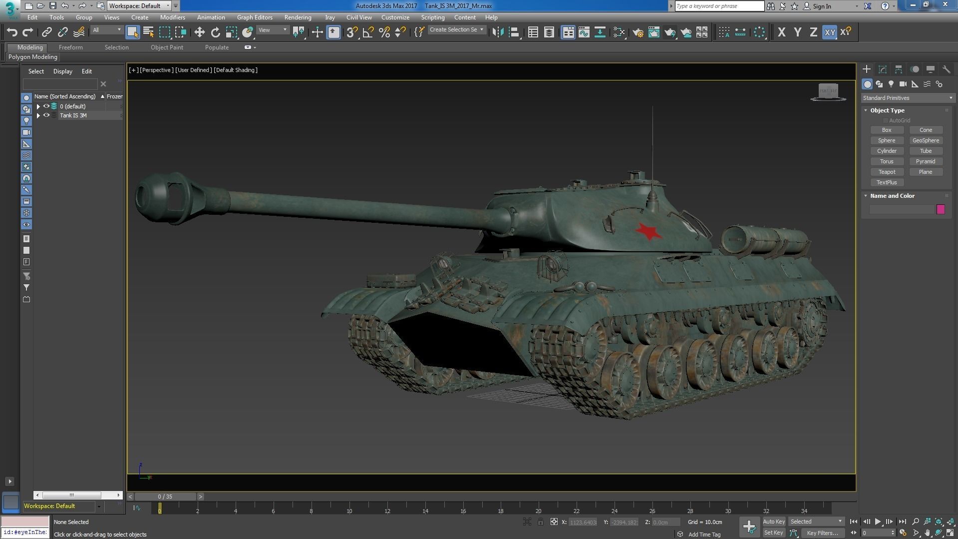 Tank IS 3M Vray 3D model_25