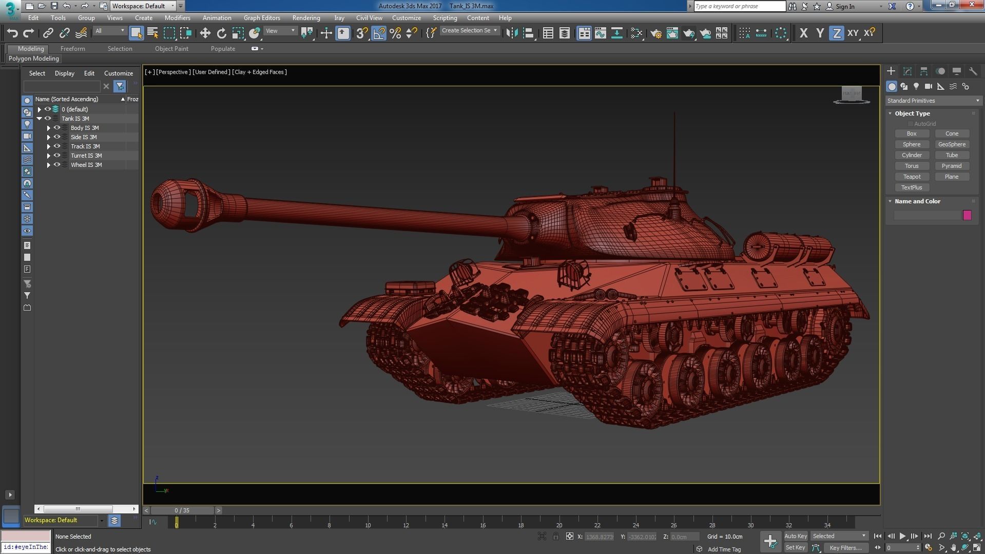 Tank IS 3M Mental Ray 3D model_38