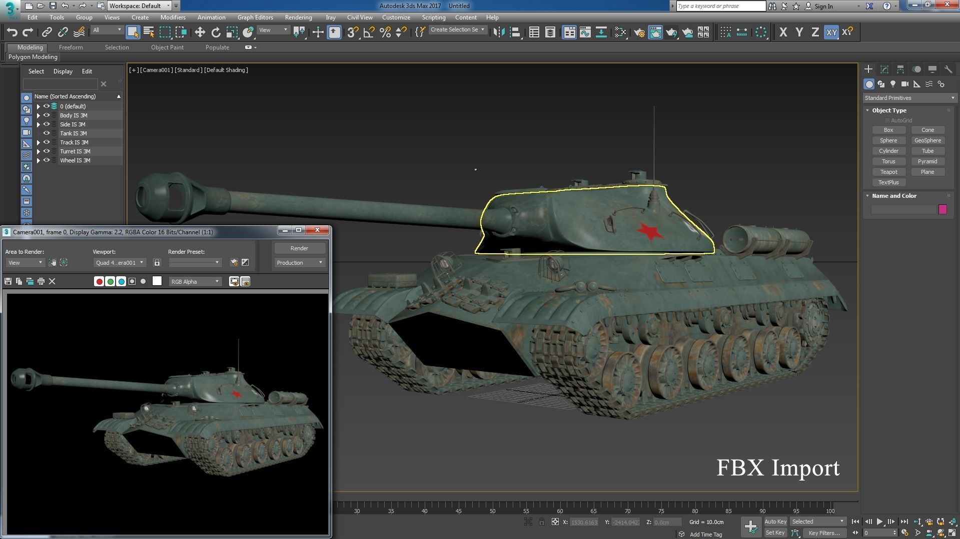 Tank IS 3M Mental Ray 3D model_40