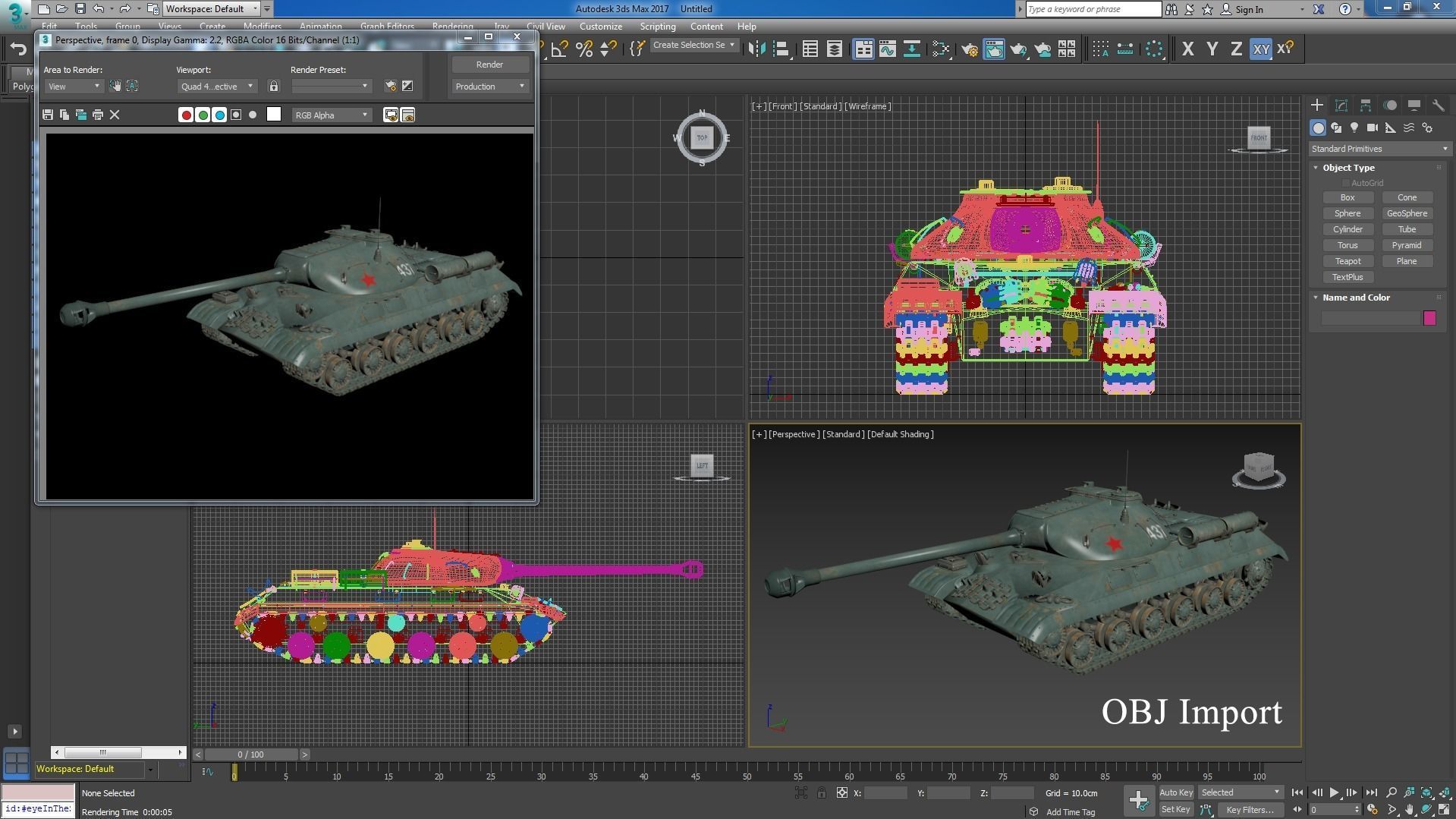 Tank IS 3M Mental Ray 3D model_41