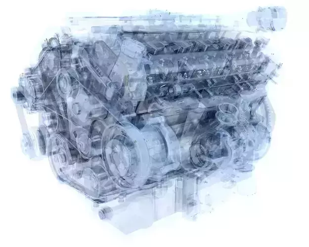 Animation V12 Engine 3D model